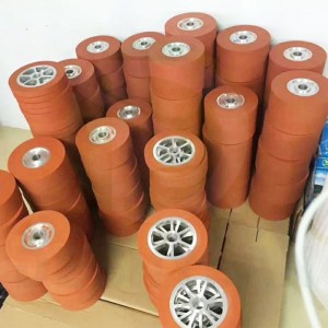 Red Color Silicone Rubber Wheel Hot Stamping Wheel