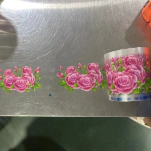 Flower design heat transfer film for pp cup pp jars heat transfer decal