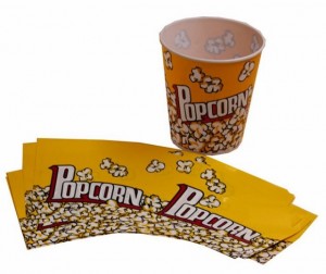 IML in mold paper for plastic popcorn cup