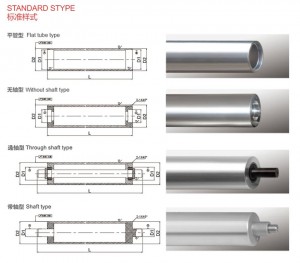 Aluminum guide rollers for printing machine
