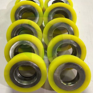 vulcanized polyurethane rubber wheels rubber roller price