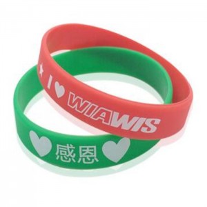 Printed lettering silicone bracelet wristband
