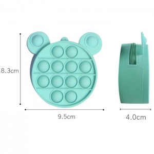 Silicone wallet Coin Purse educational toys new zipper bag