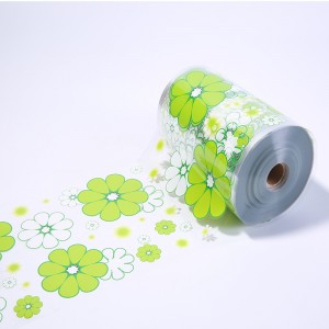 Custom Flower Pattern Heat Transfer Film Packaging Labels Transfer Printing For PET/PP/ABS/PS plastic cup
