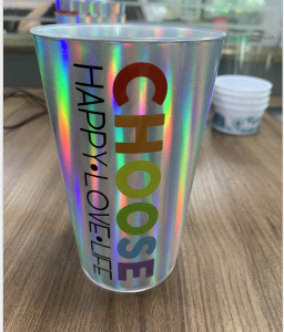 Top-ranking  hologram iml paper iml printed jar in mould label for plastic cup