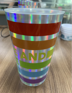 Top-ranking  hologram iml paper iml printed jar in mould label for plastic cup