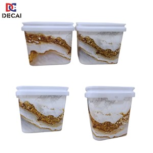 Metallized iml label for bucket injection in mold label for PP PE plastic paint bucket