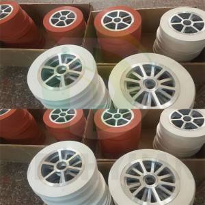 Rubber roller for hot stamping machines