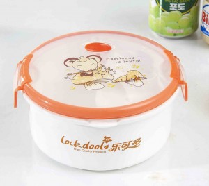 Custom pp  in mold labeling used for plastic lunch box