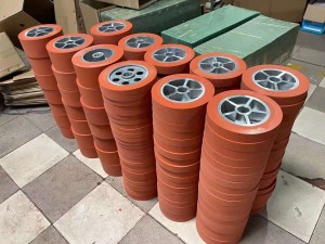 Red Color Silicone Rubber Wheel Hot Stamping Wheel
