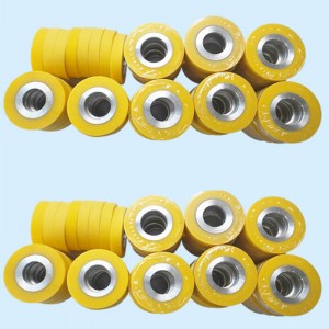 Polyurethane Guide Wheels PU rubber Wheels rubber rollers with bearings
