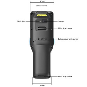 Portable rugged handheld terminal with 12M barocode scanner V355