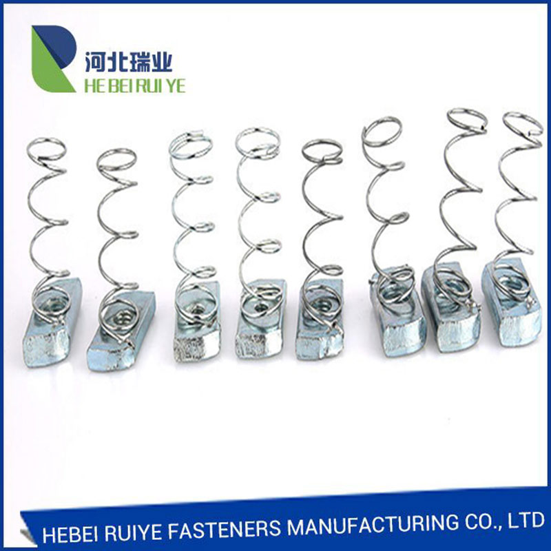 China Cheap price Square Weld Nuts - Factory direct supply carbon steel zinc plated spring lock nut  – Ruiye