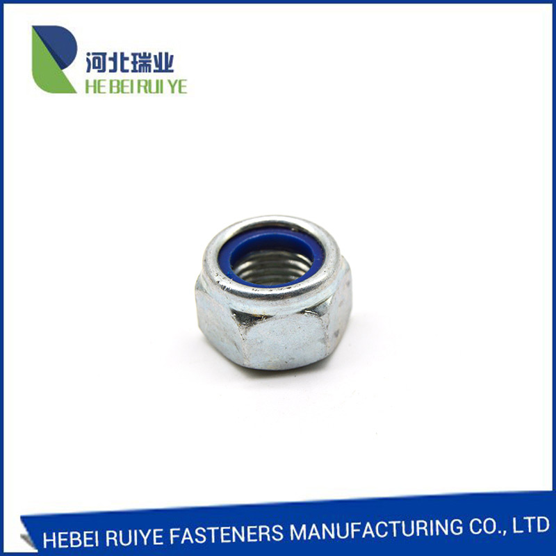 Fixed Competitive Price Hot Dip Galvanized Eye Nut - carbon steel zinc galvanized nylon insert lock hex cap nylock nut nuts DIN982 985  – Ruiye