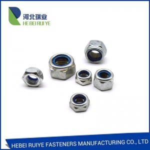 Factory source China Zinc Plated Galvanized DIN985 Nylon Lock Nut Hex Lock Nut
