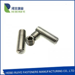 Online Exporter China DIN914 SS304 SS316 Hex Socket Set Screw with Cone Point