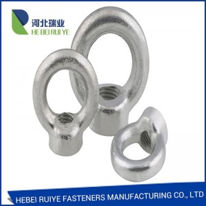 Galvanizuar Surface karboni Steel Material Drop fallsifikuara Eye Nut DIN582