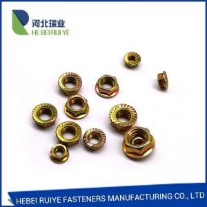 High Performance China Self-Locking Carbon Steel Galvanized/Dacromet Prevailing Torque Type DIN6926/ DIN6923 Flange Head Nylon Nut