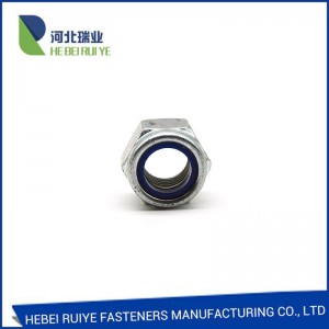 OEM Customized DIN985 stainless steel hexagon nylon insert lock nuts nylock nuts A2 A4