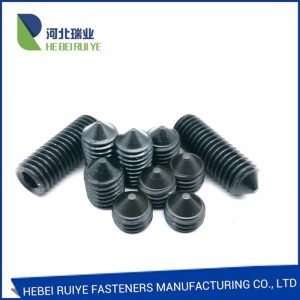 Discount wholesale China Stainless Steel DIN914 Hex Socket Set Screws with Cone Point