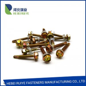 Factory source China High Quality Galvanized Hex Self Drilling Roofing Screw with Washer Rubber