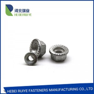 Manufacturer of China Carbon Steel White Zinc Plated DIN6923 Flange Hex Nut High Quality Carbon Steel Hex Flange Nut