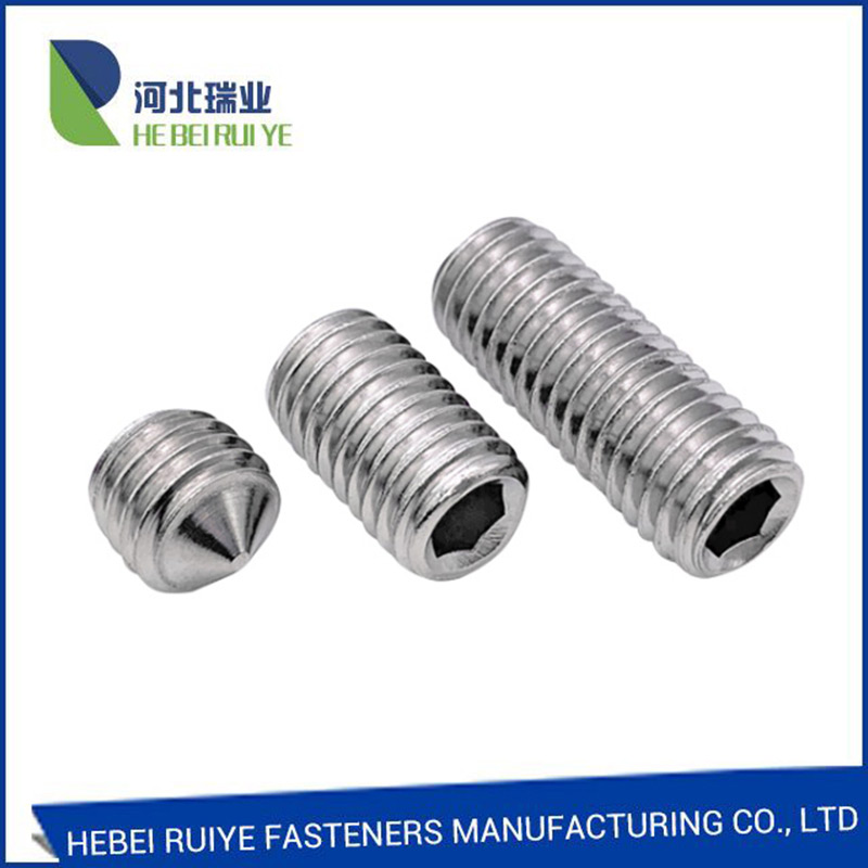 China Wholesale Din471 Sicherungs Ring Factories - Hexagon socket set screw with cone point din 914  – Ruiye