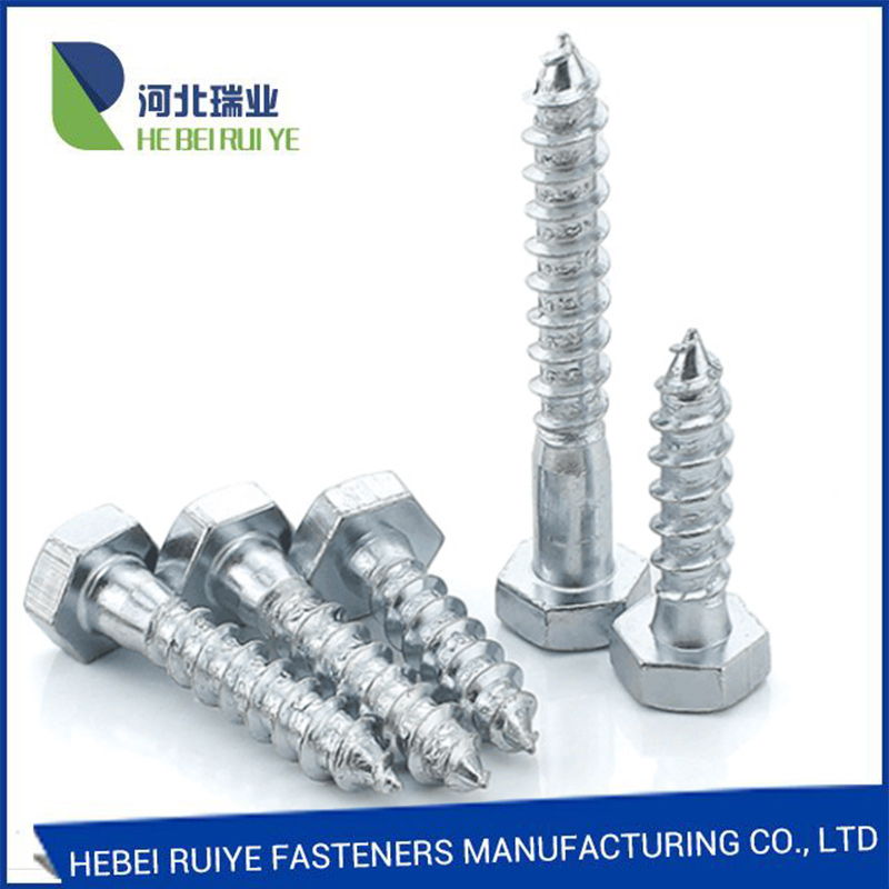 China Wholesale Drywall Screw Manufacturers - Mild Steel Hex Head DIN571 Wood Screw for Wood – Ruiye Featured Image