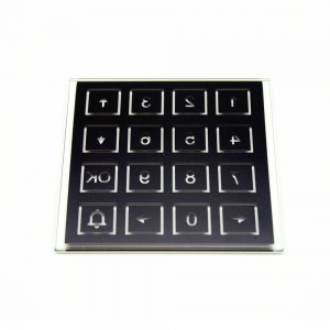 Pasirinktinis 3 mm grūdintas stiklas durų klaviatūros užraktui