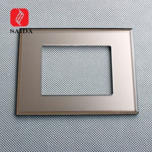 ຂອບສະຫຼັບແກ້ວສີ Bronze Tempered Glass 120x70x3mm ປັບແຕ່ງເອງ