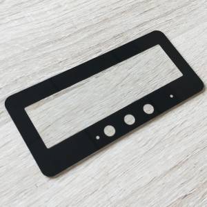 Cubierta de vidrio impresa en negro de 2 mm para electrodomésticos