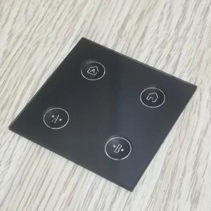 3mm Wall Light Switch Concave Crystal Glass plate