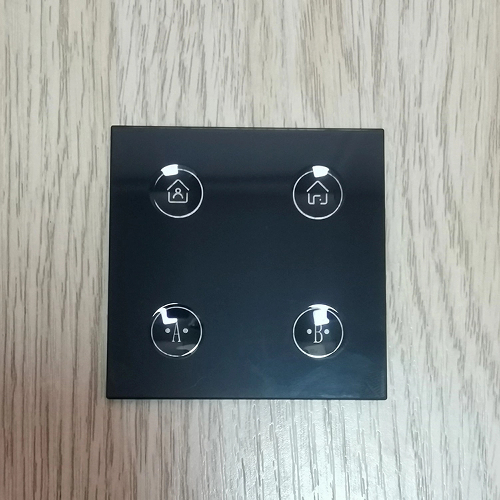 Factory directly Wall Plate Switch - Factory Supply 3mm Crystal Glass Switch Panel with Concave Push Button for Wall Light Switch  – Saida