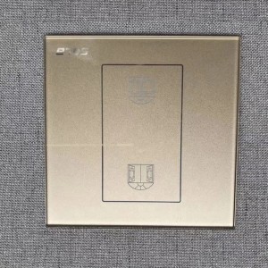 3mm złoty przełącznik pokrywa elektryczna szklana płyta ze szkła hartowanego