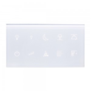 2mm Light Switch UV Printing Crystal Clear Glass Panel