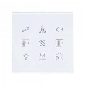 3mm White Printed Touch Light Switch Glass Plate