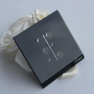 Smart Touchable Wall Gang Glass Panel with Bevel Edge for Home Automation