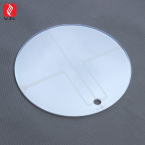 Okrúhly 6 mm ITO vzorovaný sklenený panel pre odstraňovač telesného tuku