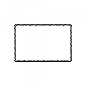 1mm Display Front Cover Glas mat Black Rim fir LCD Display