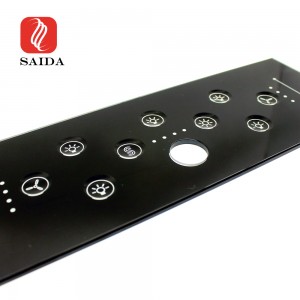 Szklany panel kontrolera domowego o grubości 3 mm z wklęsłym przyciskiem