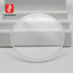 Okroglo 3 mm ultra prozorno steklo za osvetlitev z režo na robu