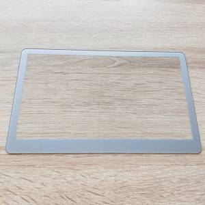 Xham i mbulesës së panelit me prekje 0,7 mm kundër shkëlqimit të ekranit me kornizë të argjendtë
