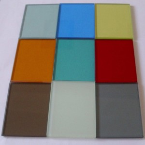 Decoración de vidrio pintado contra salpicaduras de colores de 4 mm