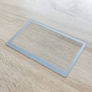 0.7mm Anti-Glare Display Touch Panel Cover Glass yokhala ndi Silver Bezel