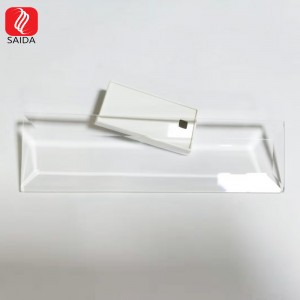 Cusotmzied Low Iron Glass with Beveled Edge for Lighting;OEM Ultra Clear Cover Glass