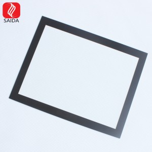 Най-висококачествено предно закалено стъкло с черен копринен екран за LCD дисплей
