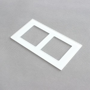 Panel de cristal branco de China da mellor calidade, toma de enchufe de ordenador de datos dunha banda, sen adaptador de enchufe RJ45