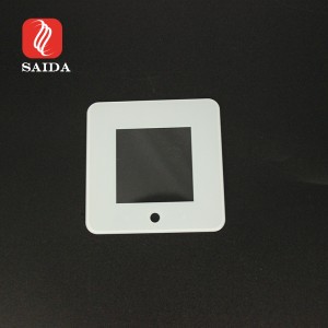 Vidre d'interruptor de llum de vidre temperat blanc d'1 mm amb finestra de visualització