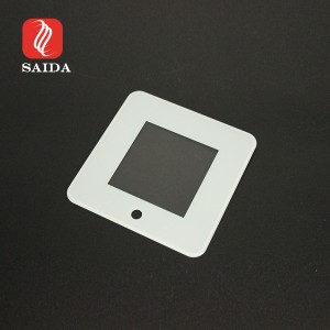 Vidrio de interruptor de luz de vidrio templado blanco de 1 mm con ventana de visualización