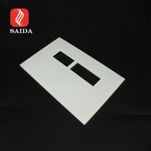 Panel de vidrio de impresión de frita de cerámica súper blanca de 3 mm para baño inteligente